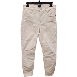 J. Crew high rise skinny white jeans size 30